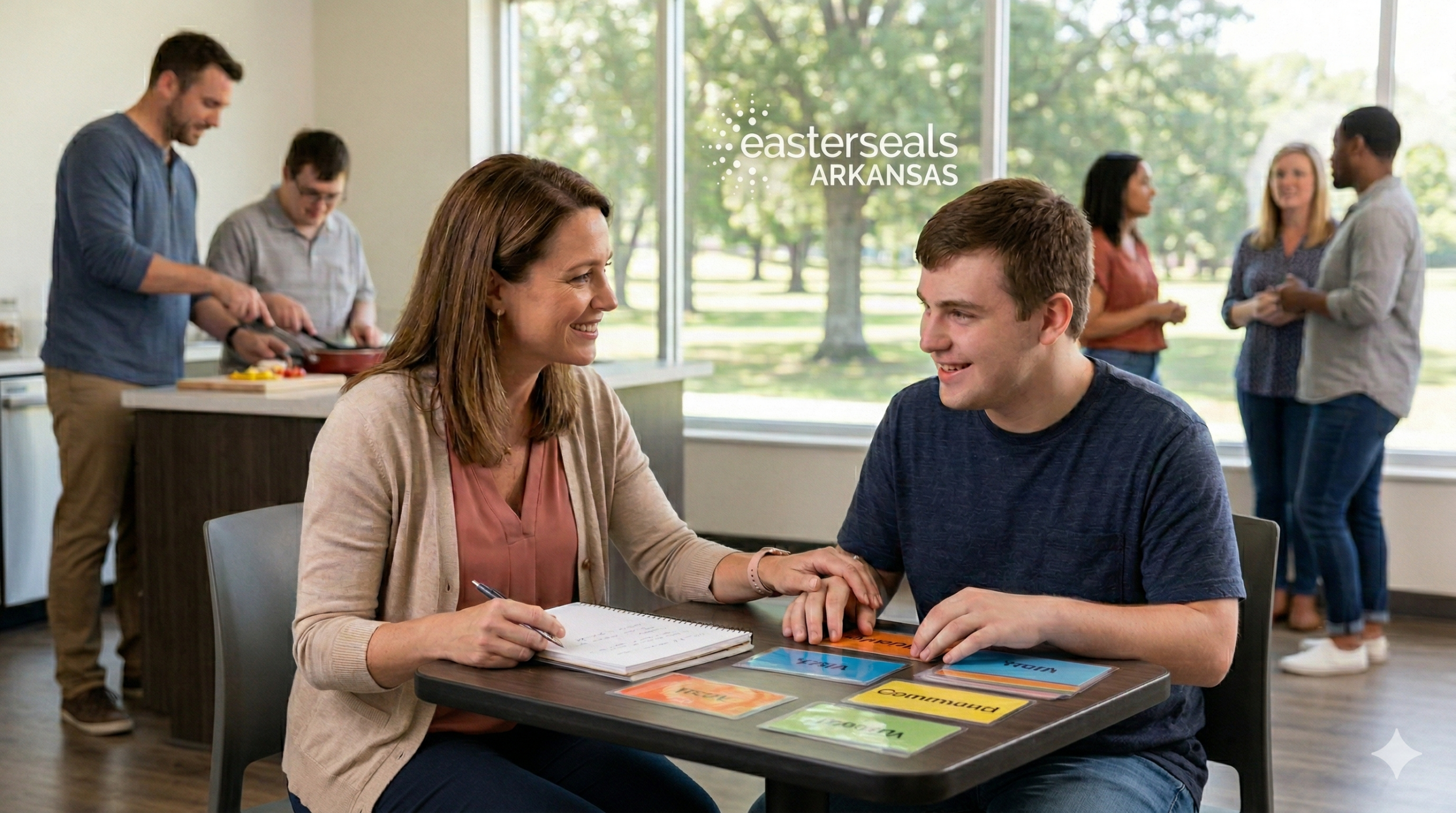 Teacher transitioning to disability services career showing skills transfer from classroom to community support roles